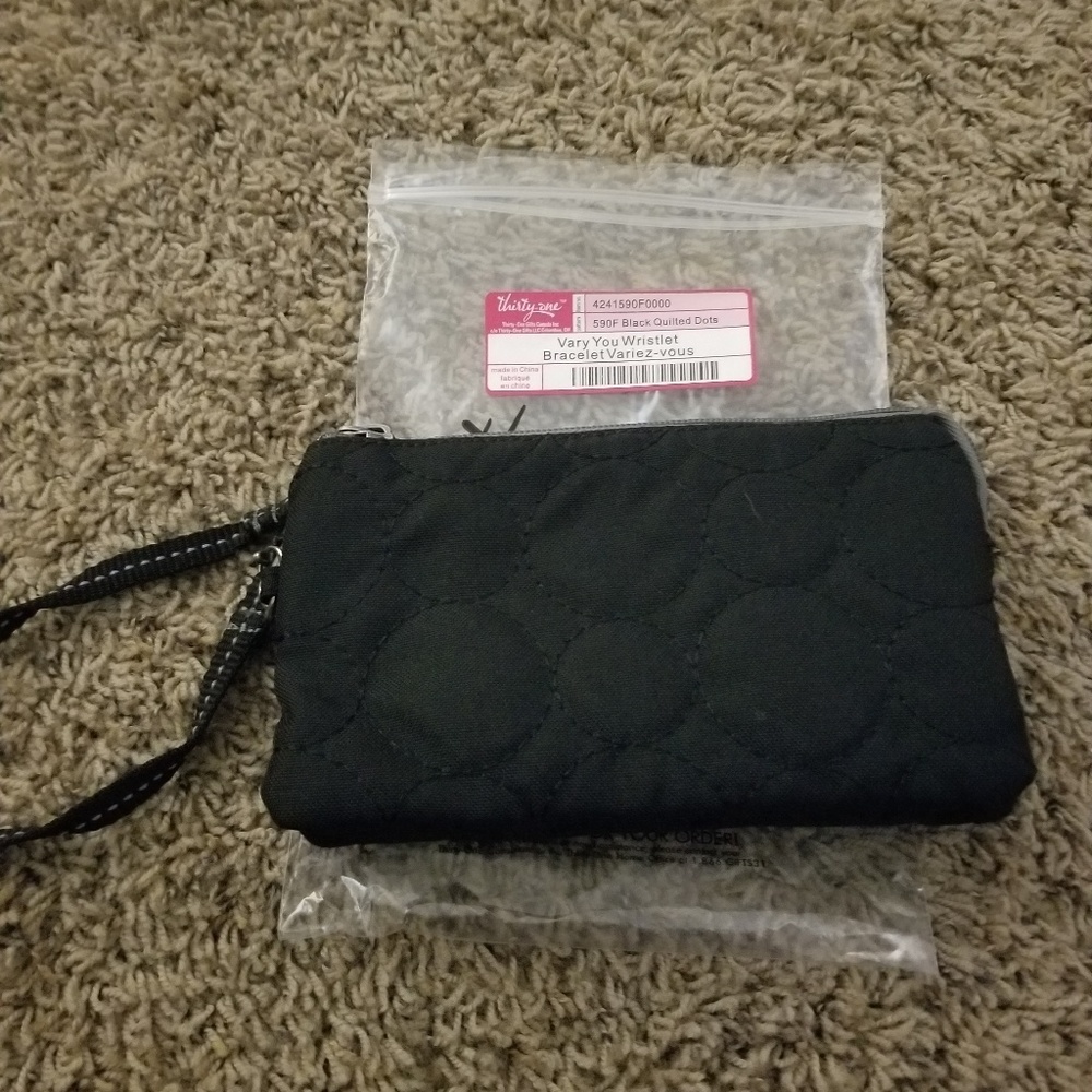 Black wristlet wallet